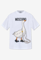 Moschino Goose Print Crewneck T-shirt White V0703 541 1001