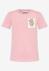 Moschino Teddy Bear Logo Short-Sleeved T-shirt V070555411181 1181 Pink