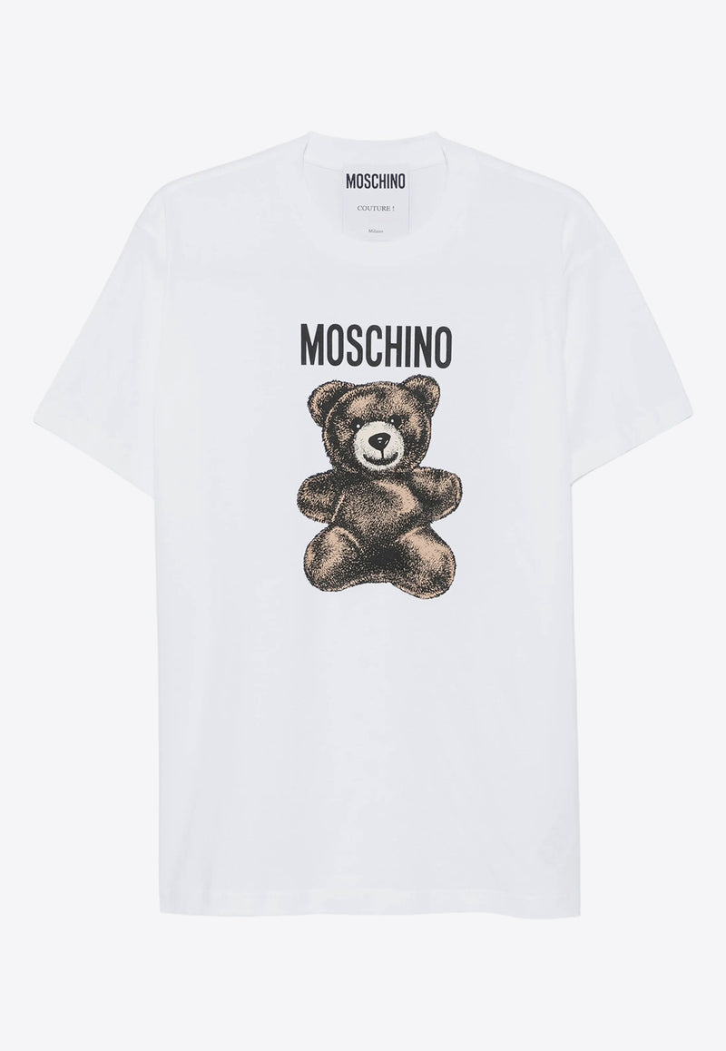 Moschino Teddy Bear Print Crewneck T-shirt White V0710 0241 1001