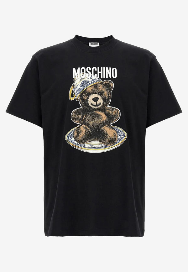 Moschino Teddy Logo Print T-shirt Black V0716 5241 1555