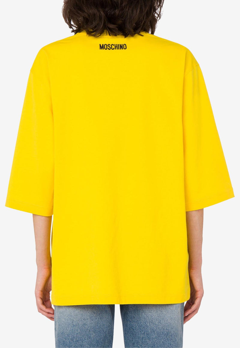 Moschino X Smiley® Embroidered T-shirt Yellow V0717 5541 1027