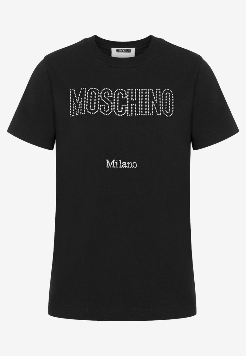 Moschino Studded Logo T-shirt Black V0720 5541 1555