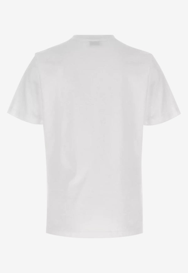 Moschino Teddy Logo Print Crewneck T-shirt White V0721 5241 1001