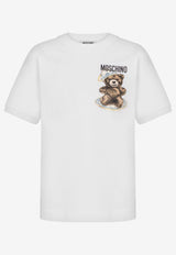 Moschino Teddy Logo Print T-shirt White V0725 5541 1001