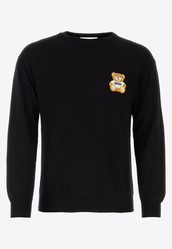 Moschino Teddy-Embroidered Pullover Sweatshirt V0902 2001 0555
