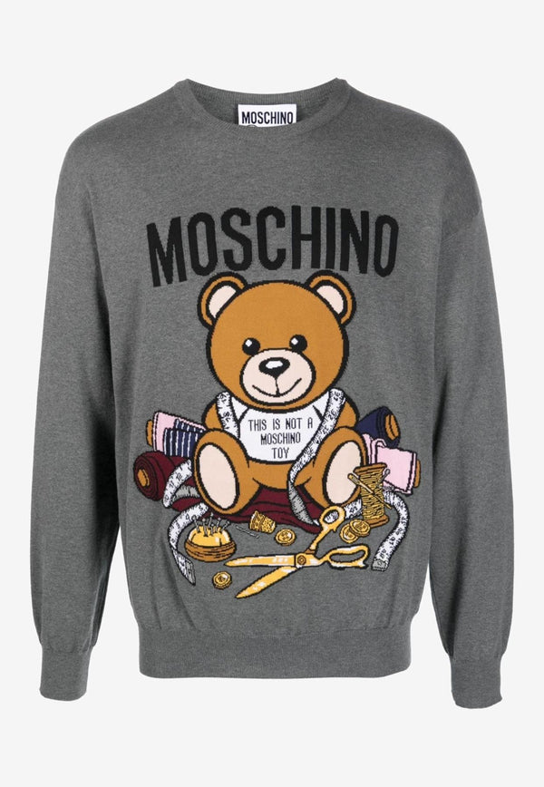 Moschino Teddy Bear Print Sweatshirt V0922 5205 1507 Gray