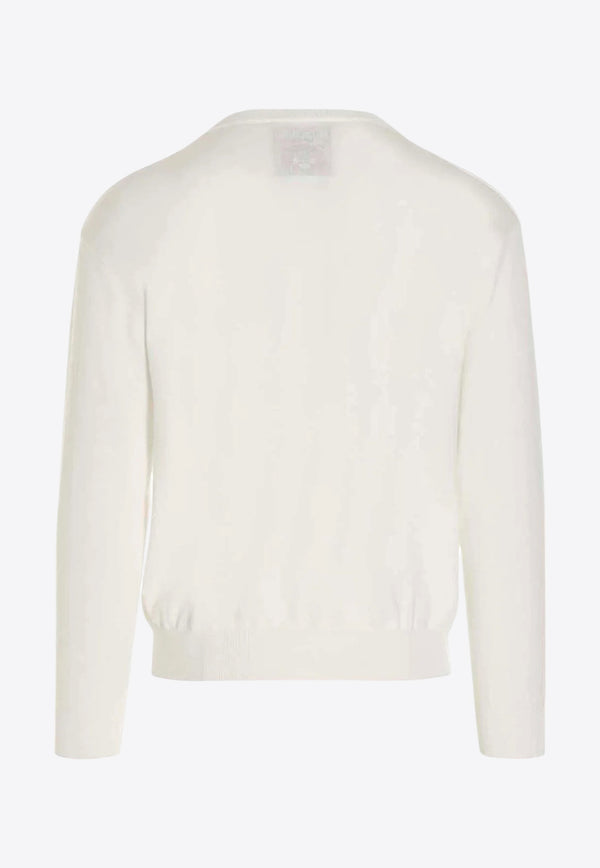 Moschino Teddy Bear Knitted Sweater White V0926 2002 1002