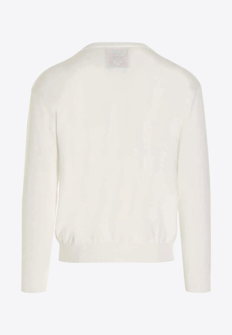 Moschino Teddy Bear Knitted Sweater White V0926 2002 1002