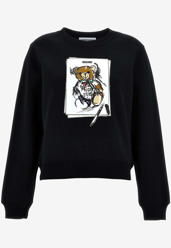 Moschino Teddy Bear Logo Sweatshirt V170755281555 1555 Black