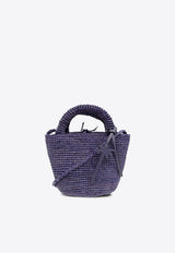 Manebi Mini Raffia Crossbody Bag Purple V7.8AMNF/O_MANEB-LA