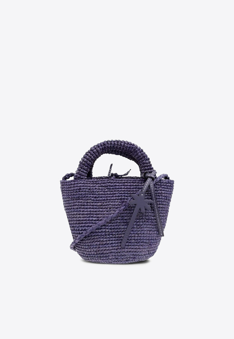 Manebi Mini Raffia Crossbody Bag Purple V7.8AMNF/O_MANEB-LA