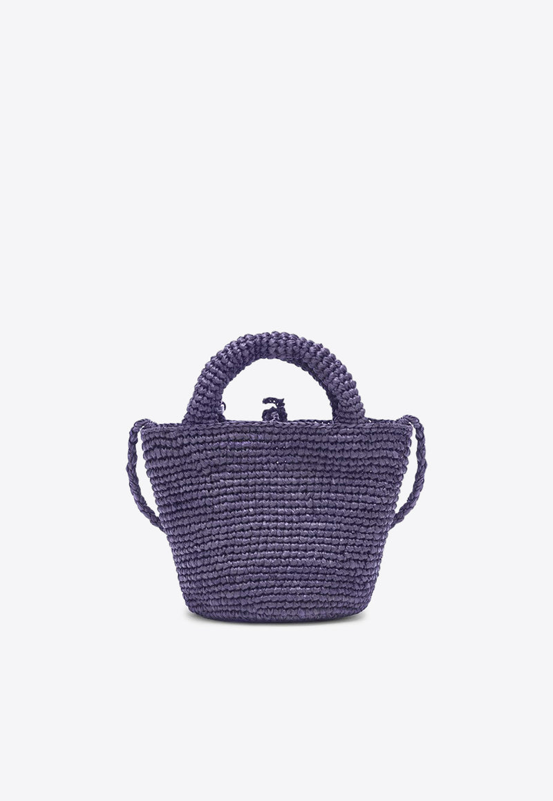 Manebi Mini Raffia Crossbody Bag Purple V7.8AMNF/O_MANEB-LA