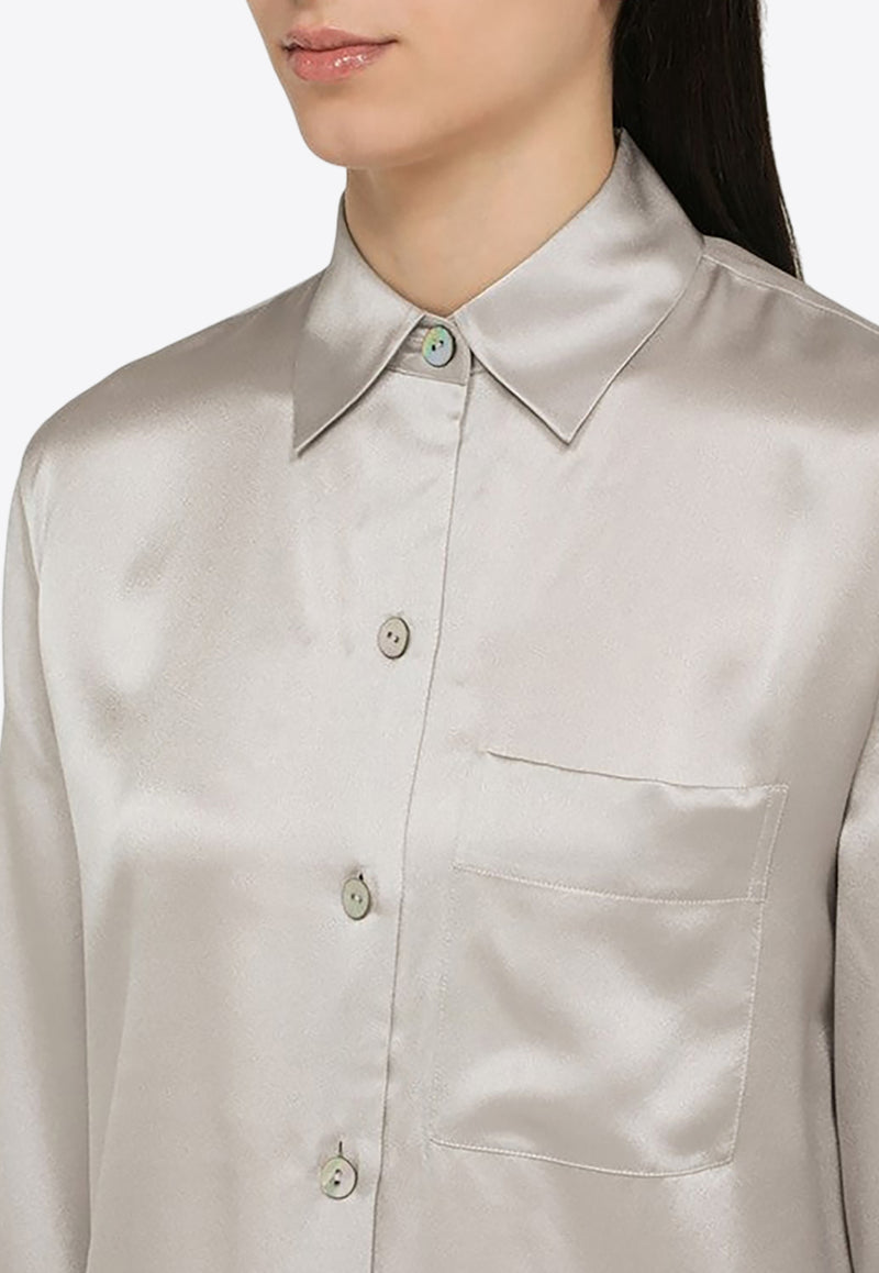 Vince Classic Long-Sleeved Silk Shirt V985212894SI/O_VINCE-050SLS