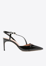 Malone Souliers Valeria 70 Patent Leather Pumps Black VALERIA70-1BLACK