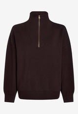 Varley Hawley Oversized Half-Zip Sweatshirt Dark Brown VAR01461DARK BROWN