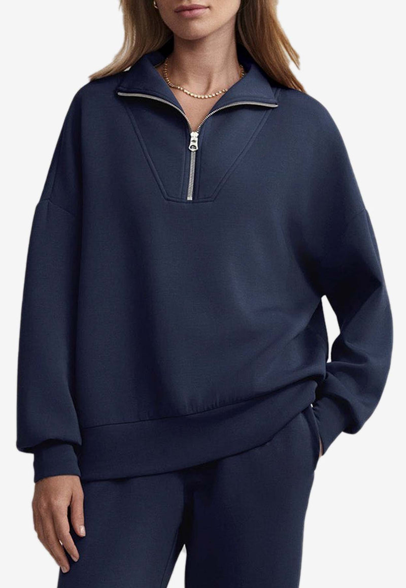 Varley Hawley Oversized Half-Zip Sweatshirt Navy VAR01461NAVY