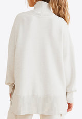 Varley Barker Viscose-Blend Turtleneck Sweater Ivory VAR01763IVORY