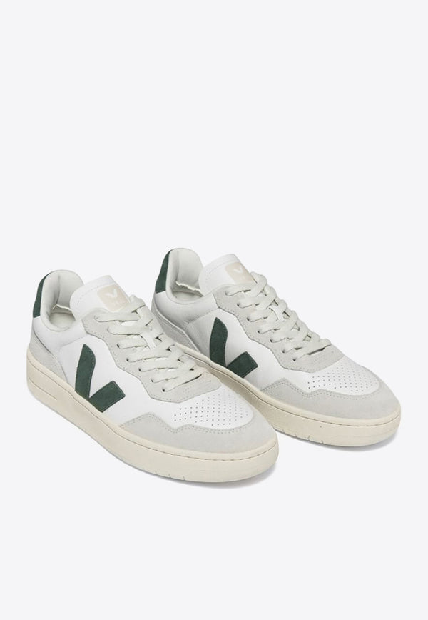 Veja V-90 Leather and Suede Sneakers White VD2003384WHITE