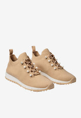 Jimmy Choo Veles Cashmere Knit Sneakers Beige VELES PZG V CHAI MIX