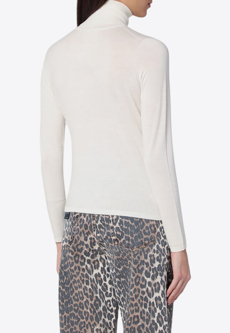 Max Mara Veloce Cashmere High-Neck Sweater White VELOCECO/P_MAXM-001