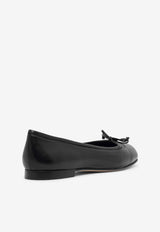 Manolo Blahnik Veralli Leather Ballet Flats  VERALLI 10 BLACK 0015 1548-0008