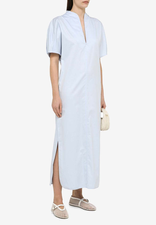 Margaux Lonnberg Vic Puffed-Sleeves Midi Dress Light Blue VICCO/O_LON-BL