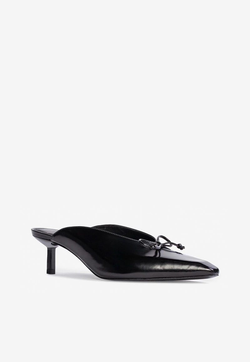 BLACK SUEDE STUDIO Vie 50 Leather Mules Black VIE50_BLACK