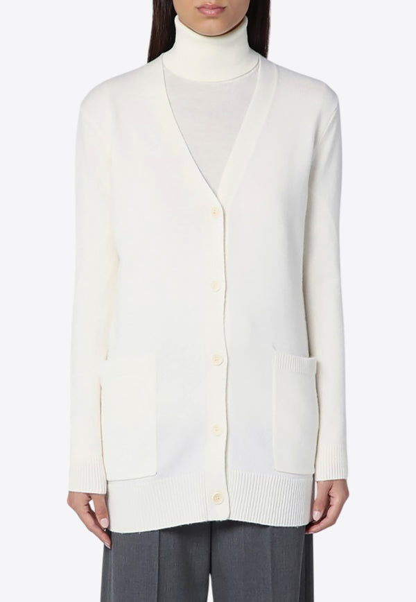 Max Mara Villar 1951 Wool Blend Cardigan White VILLARWO/P_MAXM-044