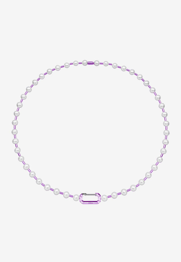 EÉRA Small Vita 18-karat White Gold Pearl Necklace  Purple VINEME11S1