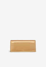 Malone Souliers Vivien Crest Buckle Clutch in Metallic Leather VIVIEN 36 GOLD