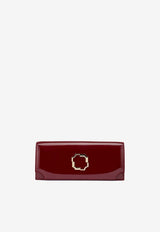 Malone Souliers Vivien Patent Leather Clutch Bag Red VIVIEN 85 ROSEWOOD/ROSEWOOD