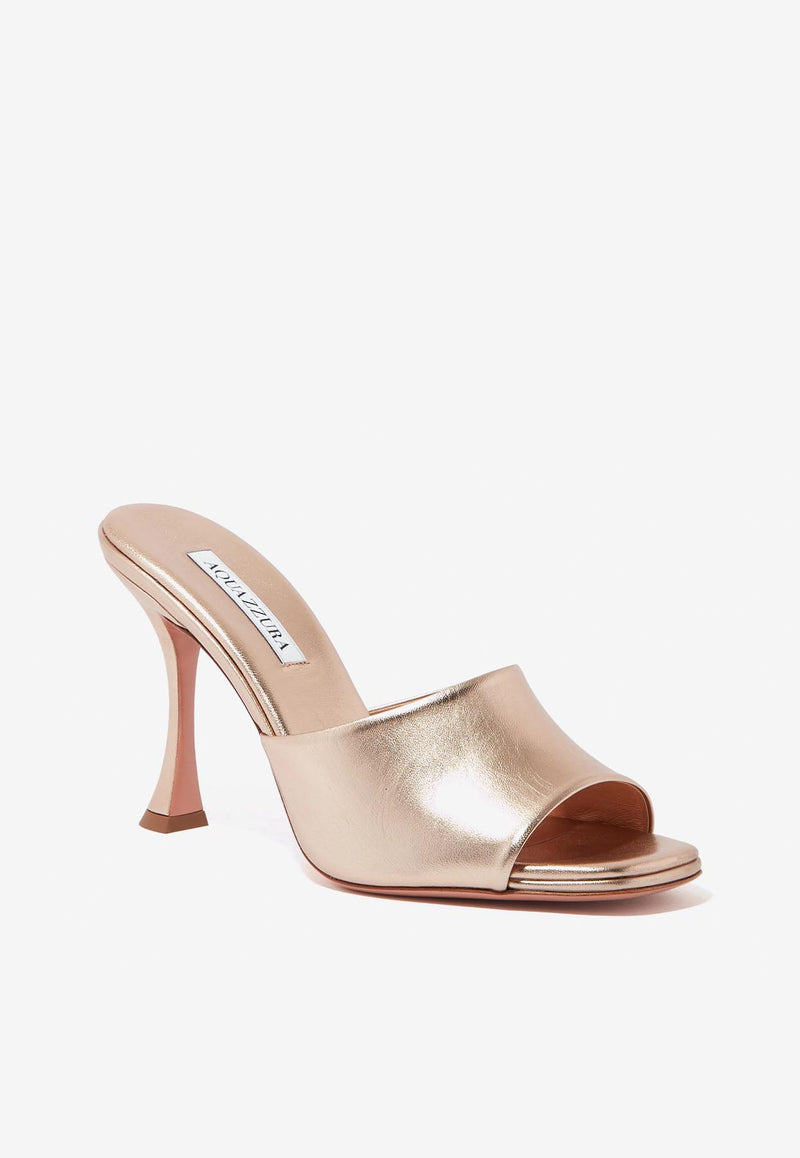 Violette 75 Metallic Leather Mules