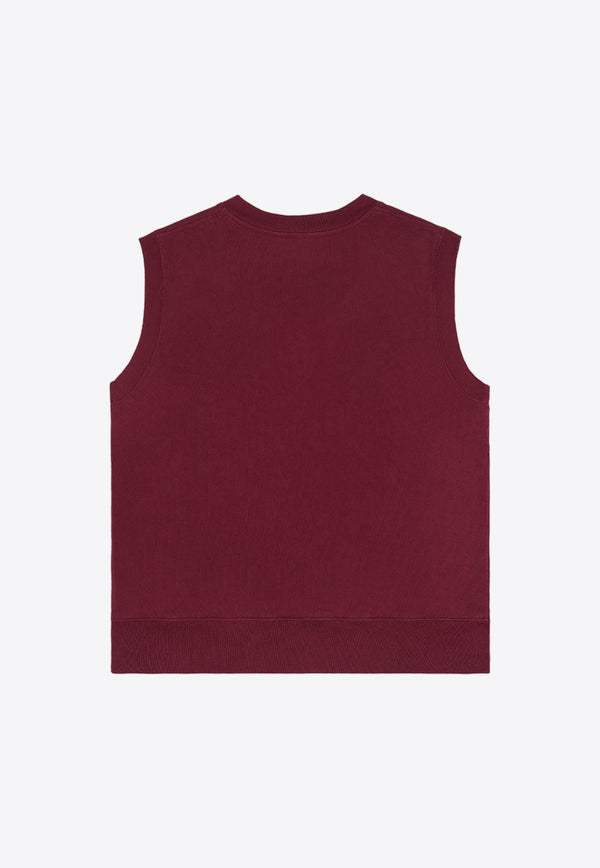 Sporty & Rich Logo-Embroidered Sweater Vest VNAW2318MEMAROON