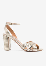 Aquazzura Very Sundance 85 Metallic Leather Sandals Gold VSDMIDS0-LAM-FD5GOLD