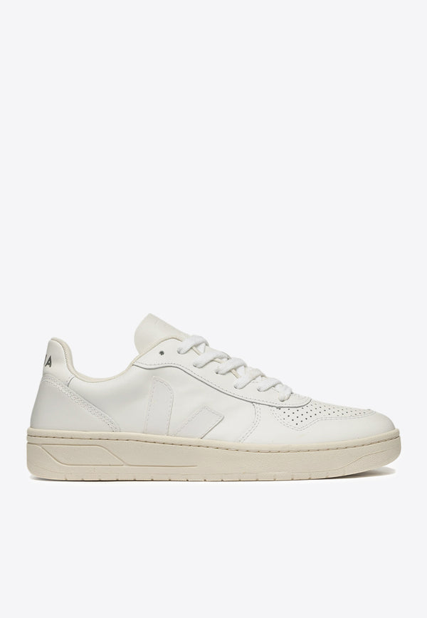 Veja V-10 Low-Top Leather Sneakers White VX0201270WHITE