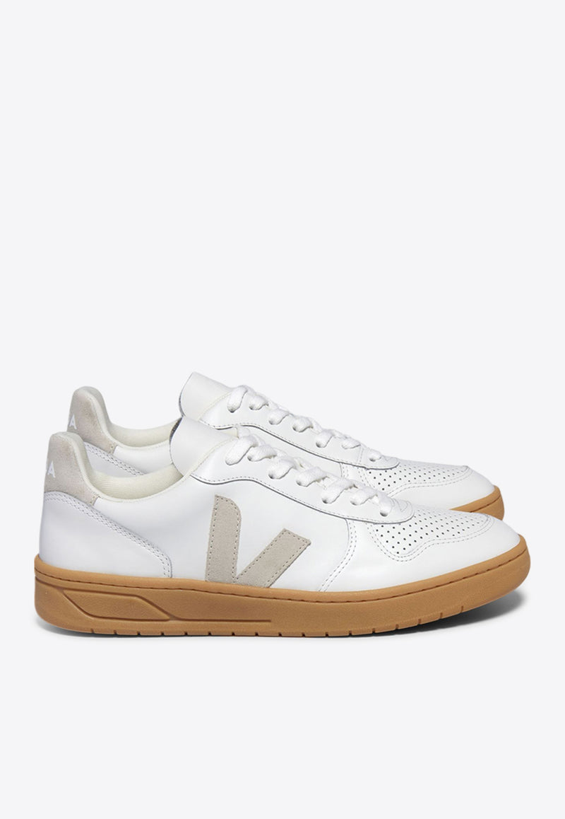 Veja V-10 Low-Top Leather Sneakers White VX0203665WHITE MULTI