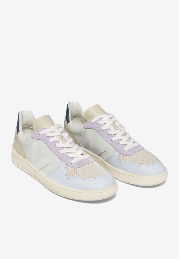 Veja V-10 Suede Low-Top Sneakers VX0303119WHITE MULTI