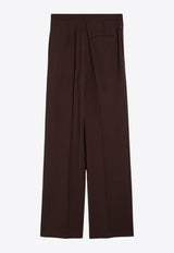 Loulou Studio Vys High-Waist Wool Palazzo Pants Brown VYSWO/P_LOULO-CH