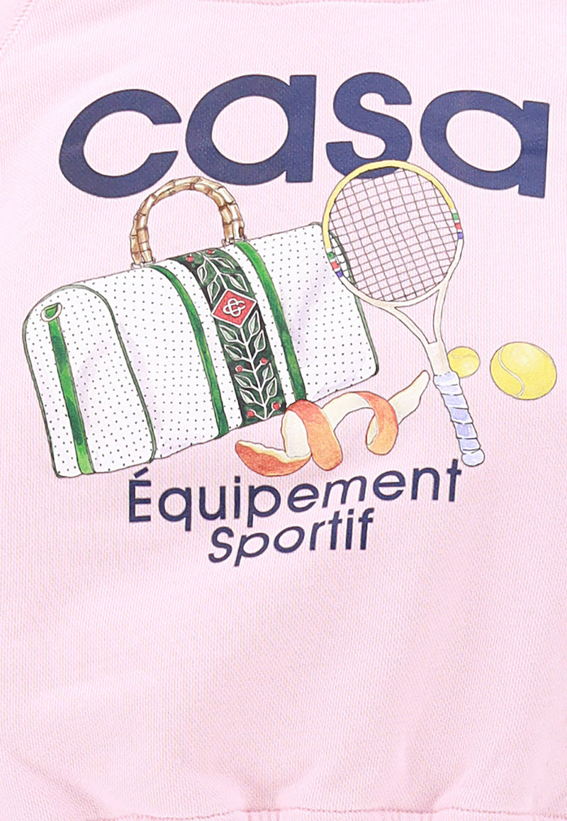 Casablanca Equipment  Print Sweatshirt Pink W-JTP-100-01_000_EQUSPO