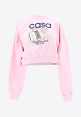 Casablanca Equipment  Print Sweatshirt Pink W-JTP-100-01_000_EQUSPO