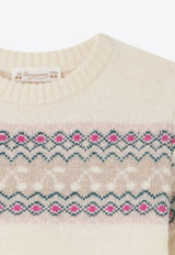 Bonpoint Girls Wool Sweater Beige W03GJUK00007-AWO/N_BONPO-903