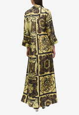 GANNI Graphic Print Maxi Shirt Dress Multicolor W0434_MULTI COLO