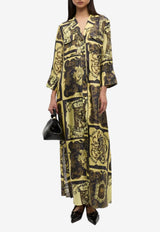 GANNI Graphic Print Maxi Shirt Dress Multicolor W0434_MULTI COLO