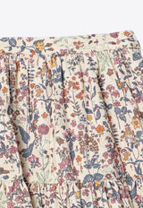 Bonpoint Girls Floral Print Skirt Multicolor W04GSKW00035-ACO/P_BONPO-582