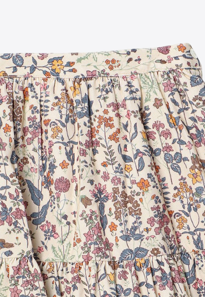 Bonpoint Girls Floral Print Skirt Multicolor W04GSKW00035-ACO/P_BONPO-582