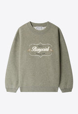 Bonpoint Boys Tonino Logo Sweatshirt Gray W05BSWK00003CO/R_BONPO-143