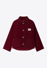 Bonpoint Girls Edith Corduroy Jacket Burgundy W05GJAW00007CO/R_BONPO-053