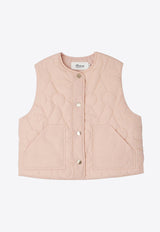 Bonpoint Girl Jilian Quilted Vest Pink W05GOUW00007-BNY_BONPO-023A