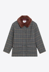 Bonpoint Girls Joao Quilted Wool Coat Blue W05GOUW00024-BWO/R_BONPO-376