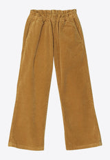 Bonpoint Girls Corduroy Straight Pants Yellow W05GPAW00011CO/R_BONPO-032A